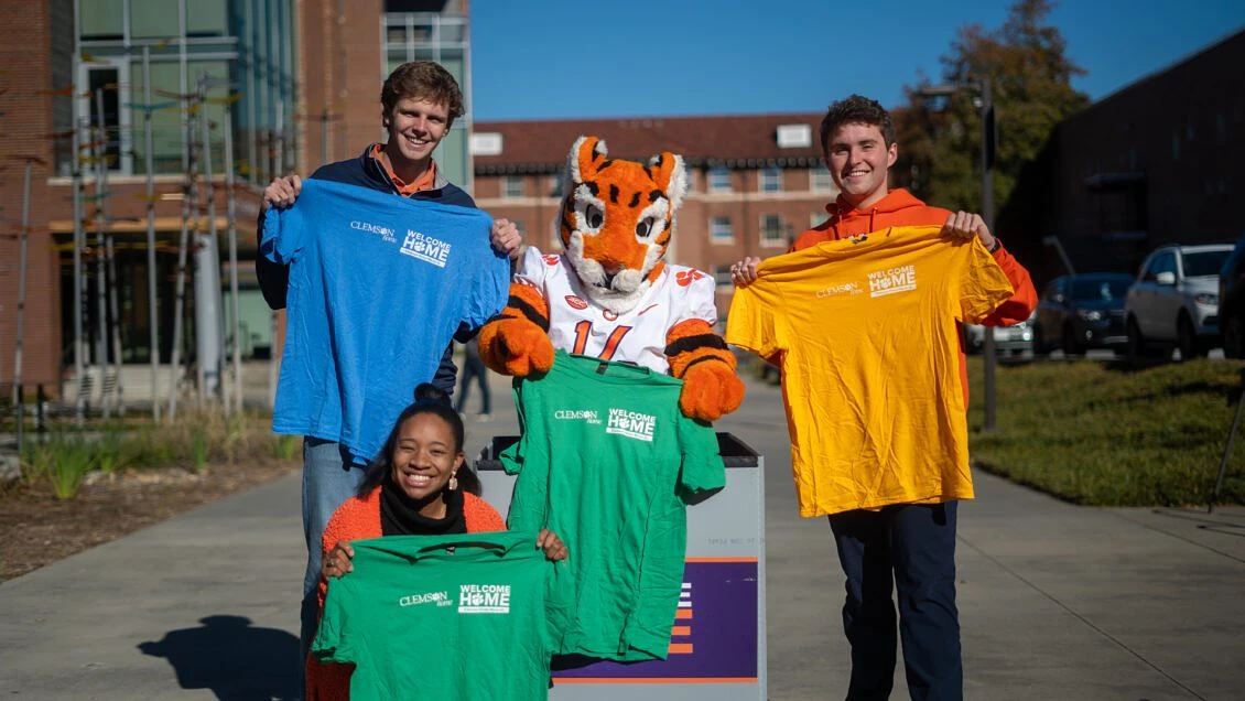 Student leaders (L-R) Dewitt Miles, Ashley McCollum and Luke Hall are among those who are helping spearhead the return of the student volunteer program for Move-In Week.
