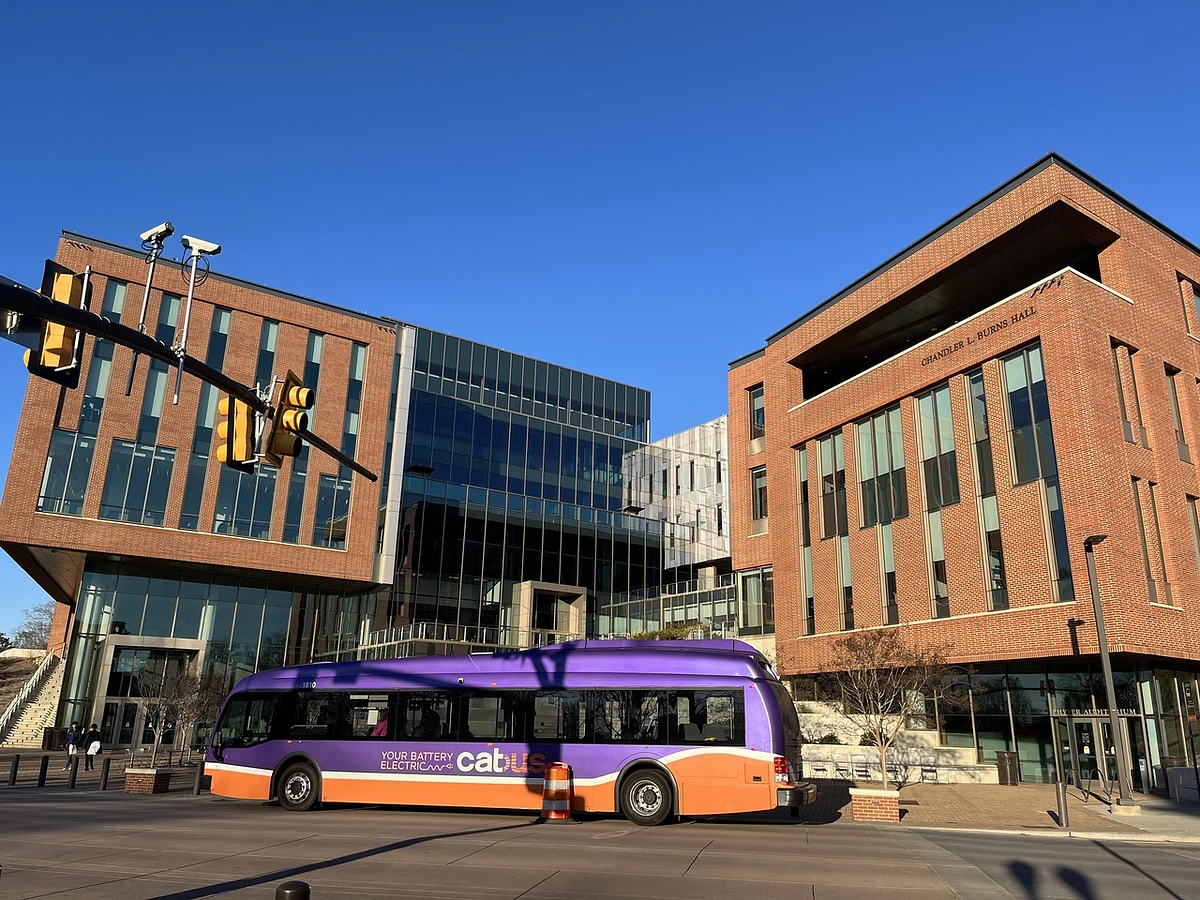 Catbus in front of business building